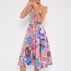 Anthropologie Alexandra Farmer Painterly Midi Dress